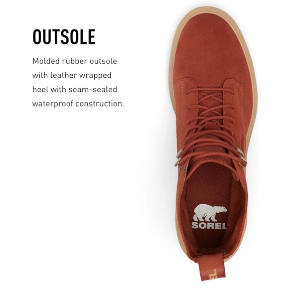 NWT Sorel Hi-Line Waterproof Lace up boots Women size 7.5 - Picture 6 of 7